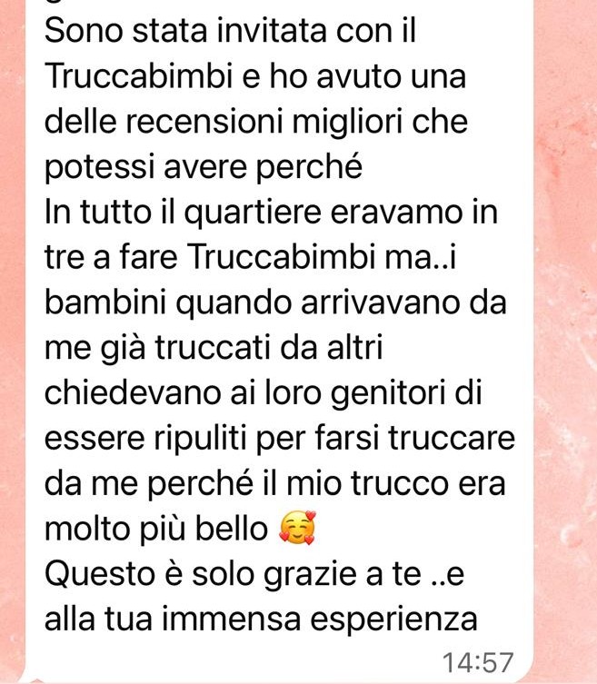Messaggio di una corsista: Sarah · Ravenna